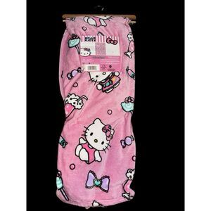 HELLO KITTY 50x70" Throw Blanket Pink‎ Silky Touch Milkshake Candy Lollipop New